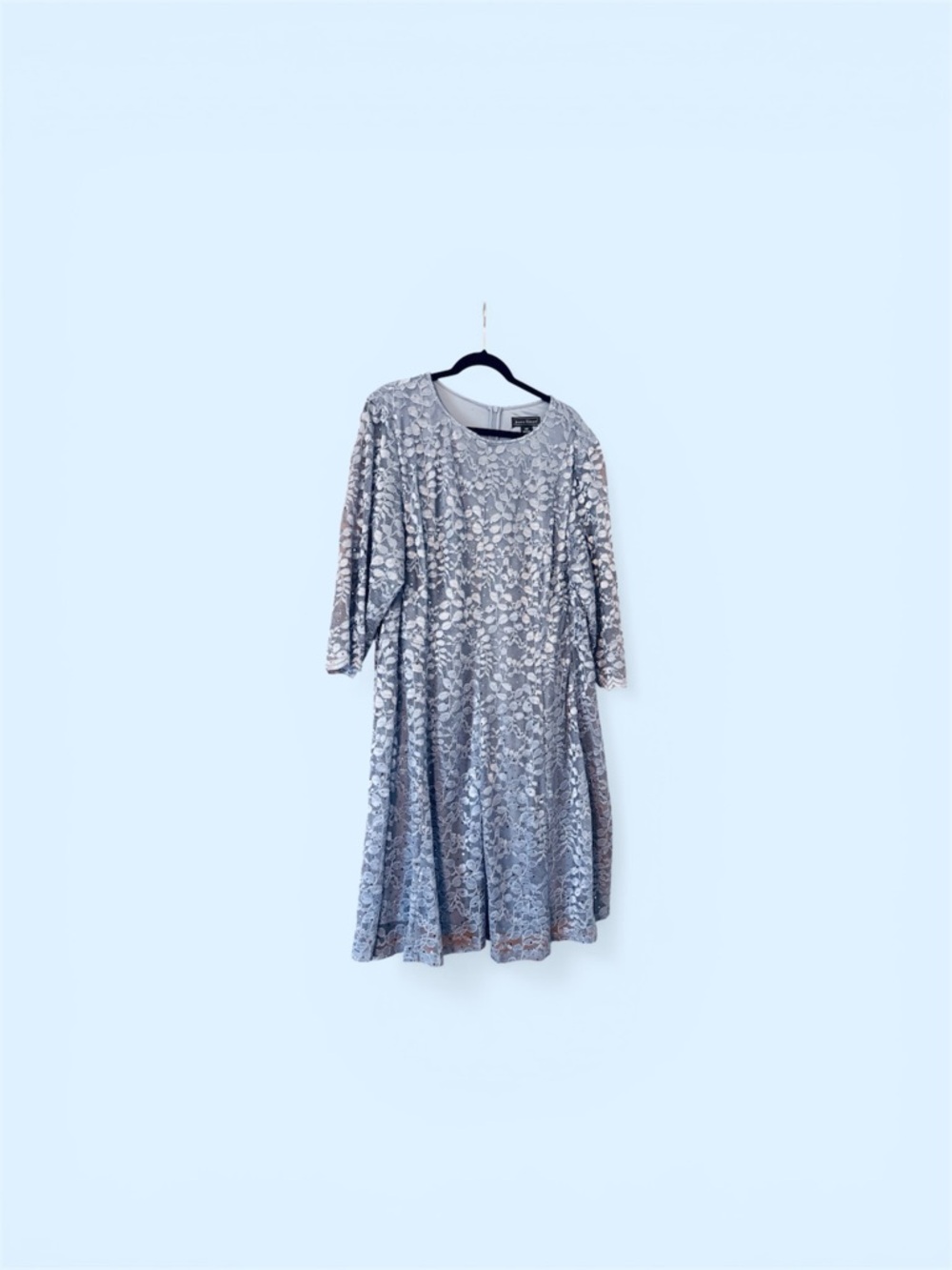 Blue sparkle Lace Fit-and-Flare Dress